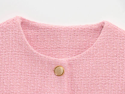Metal Button Waistcoat Top