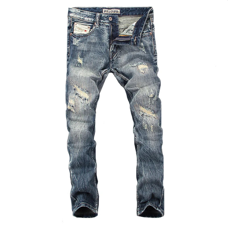 Men’s Retro Ripped Jeans