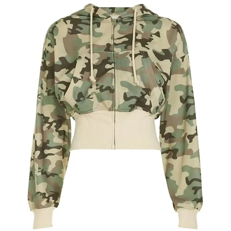 Women Camouflage Two-Piece Set