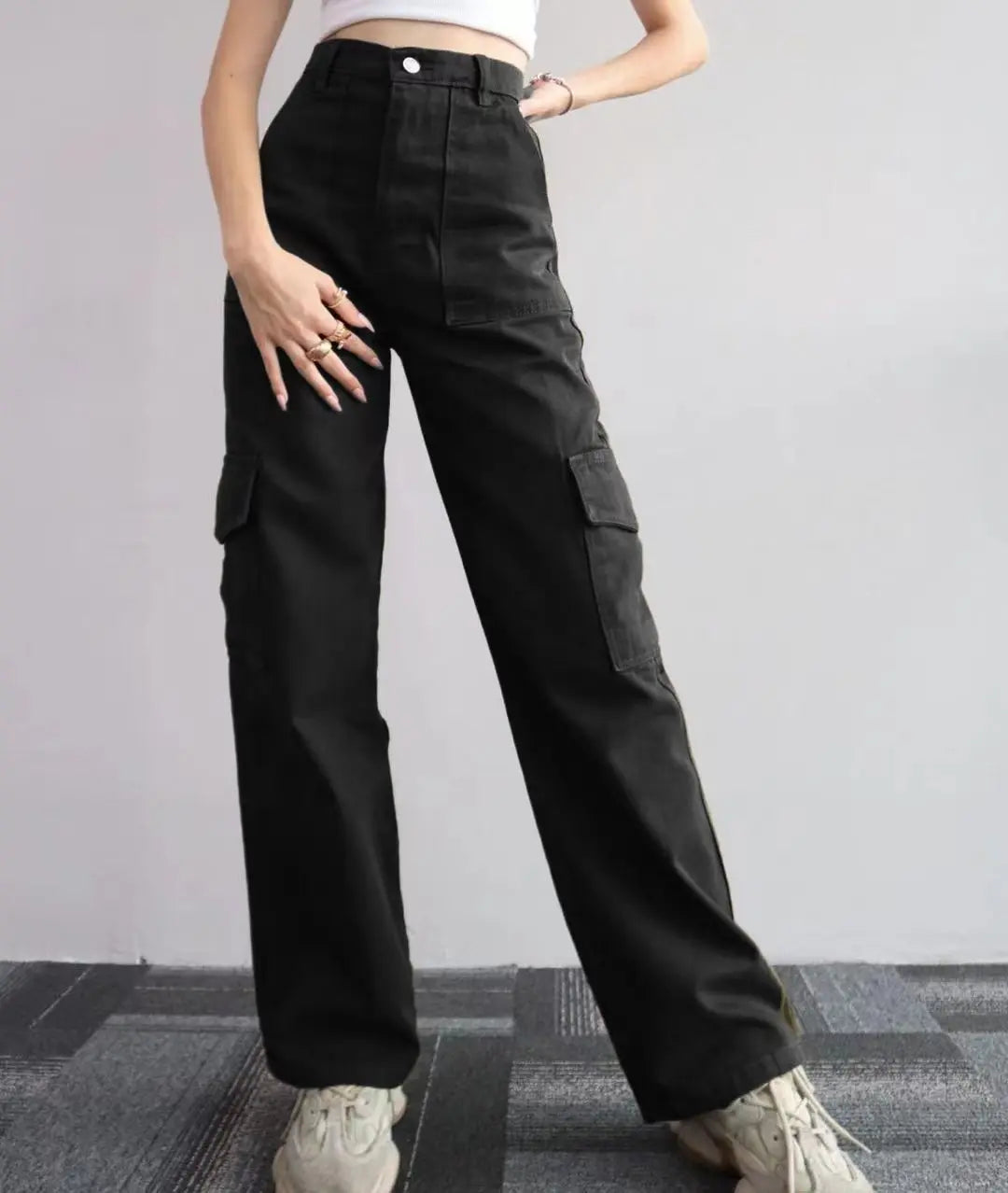 Y2K Wide Leg Cargo Streetwear Pants
