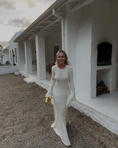 Women Lace-Up Maxi Dress