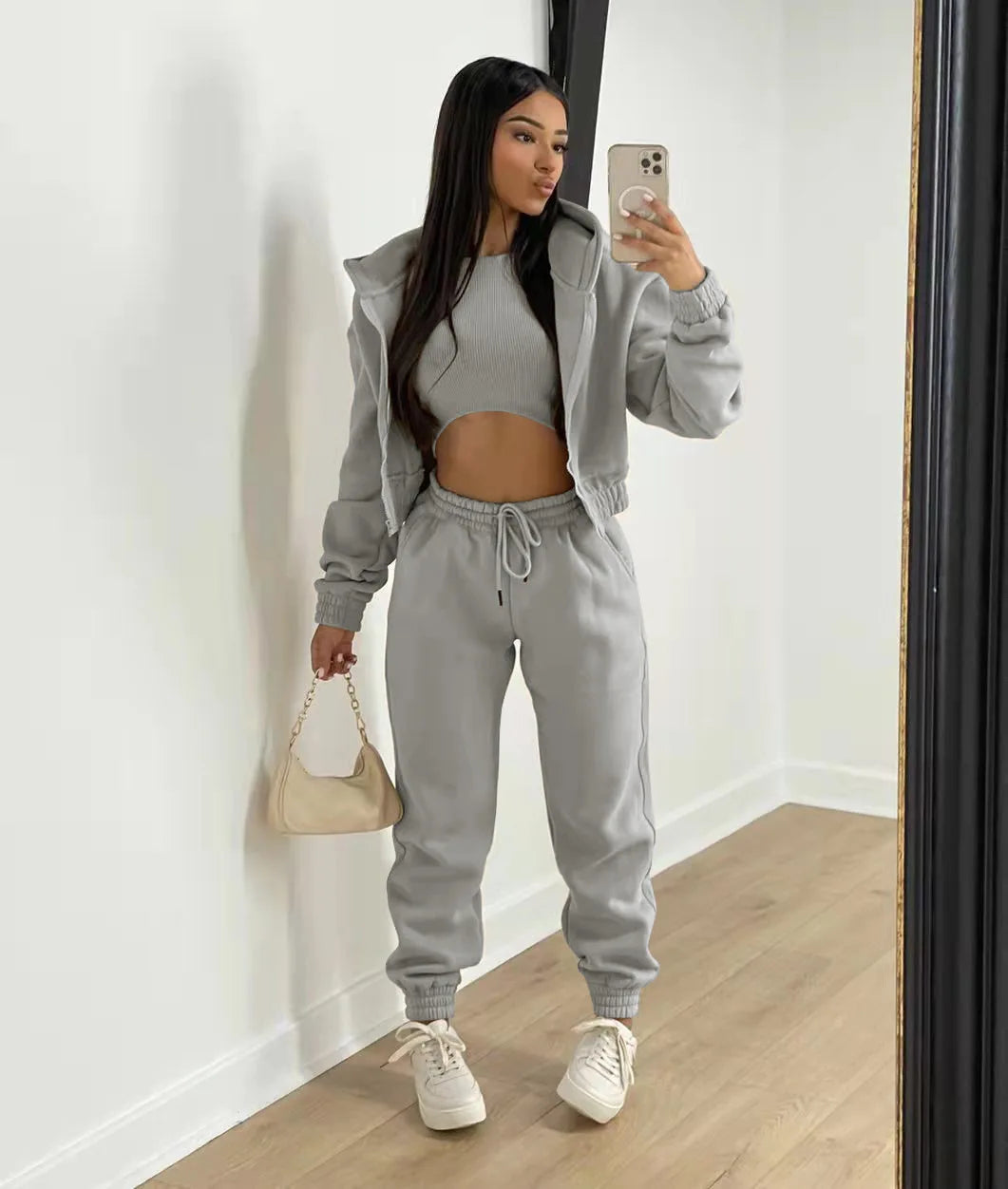 Women Sportswear Fleece Set