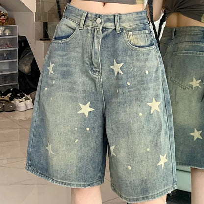 Retro Star Denim Shorts