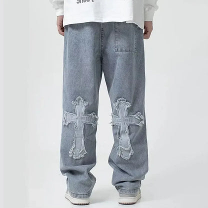 Y2K Streetwear Denim Trousers