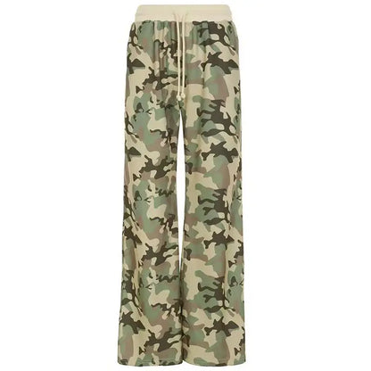 Women Camouflage Two-Piece Set