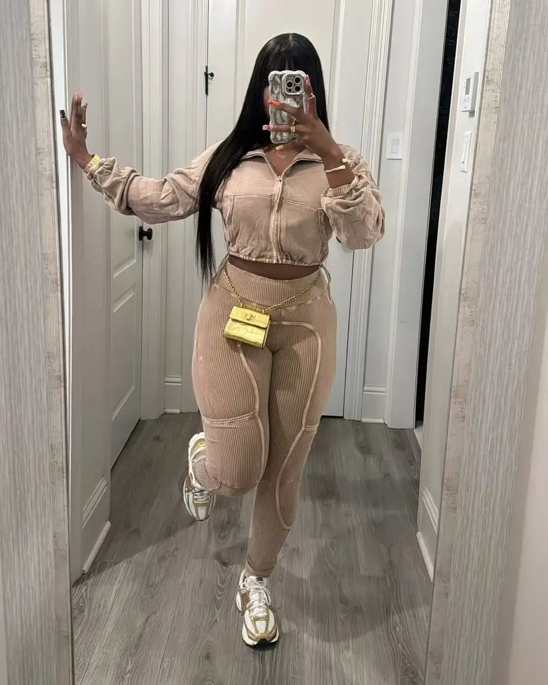 Washed Knitted Two-Piece Set