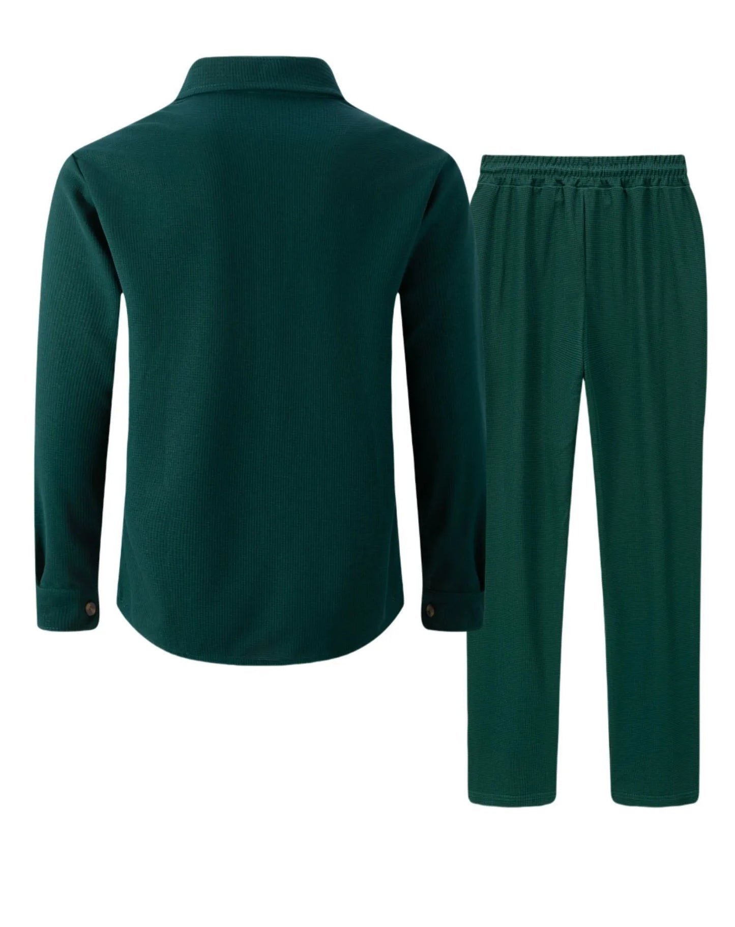 Solid Color Cardigan Set