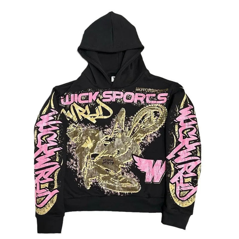 Retro Gothic Motorcycle Hoodie