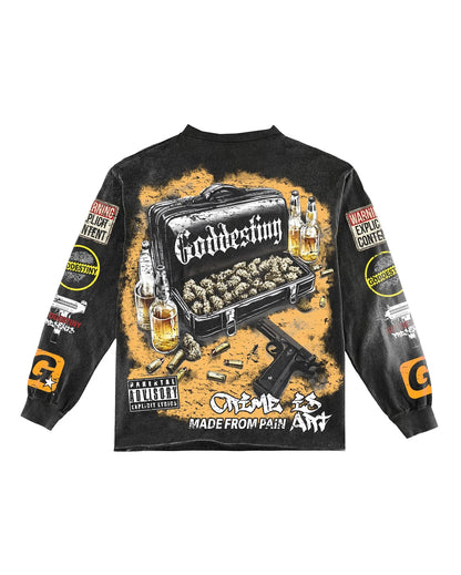 Skull Graphic Cotton Long Sleeve Top